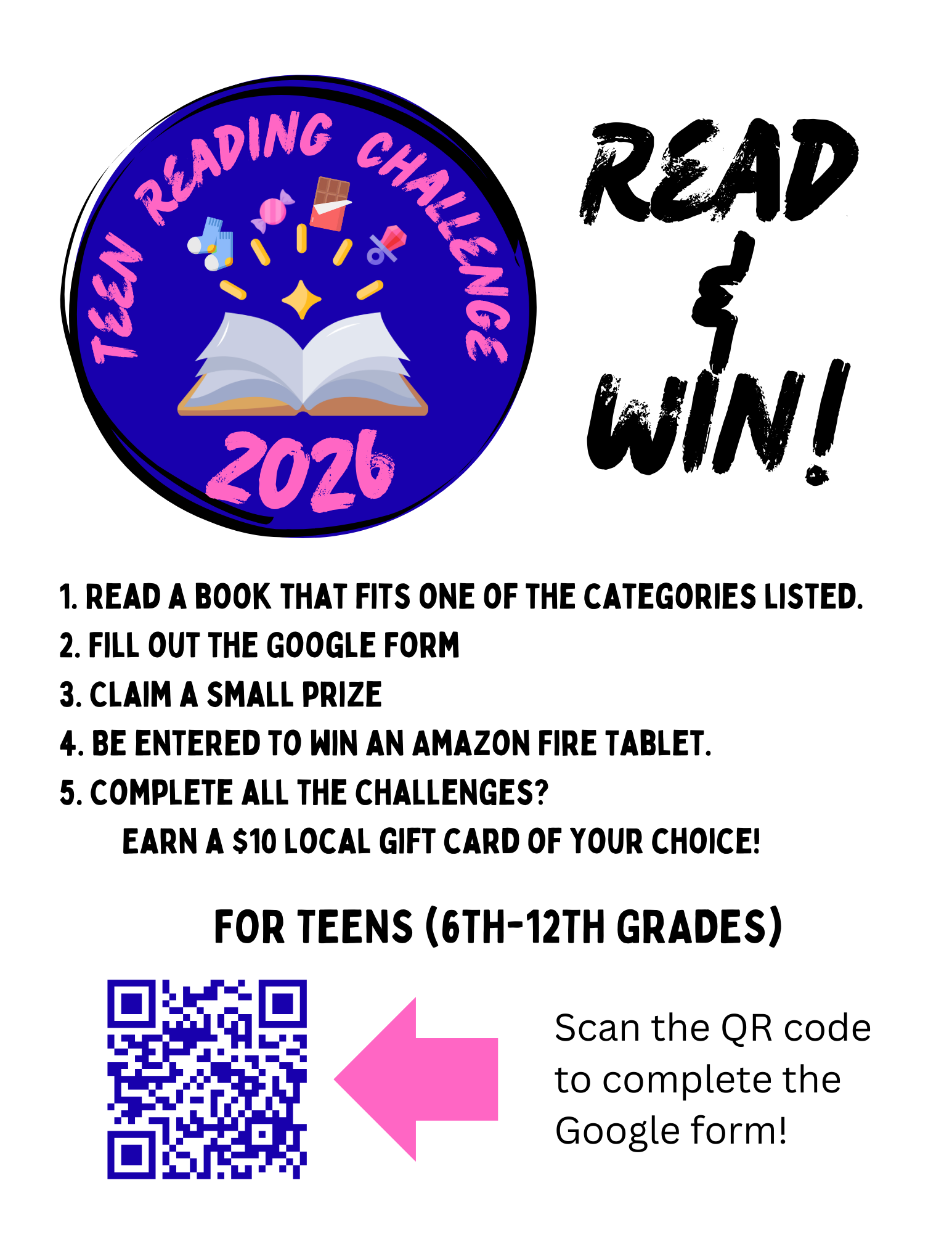 Logo for 2026 Teen Reading Challenge