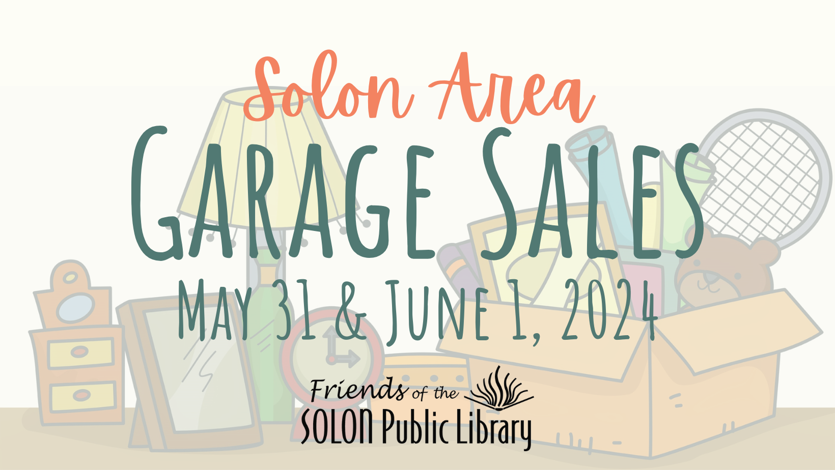 Solon Area Garage Sales, May 31st - June 1st, 2024
