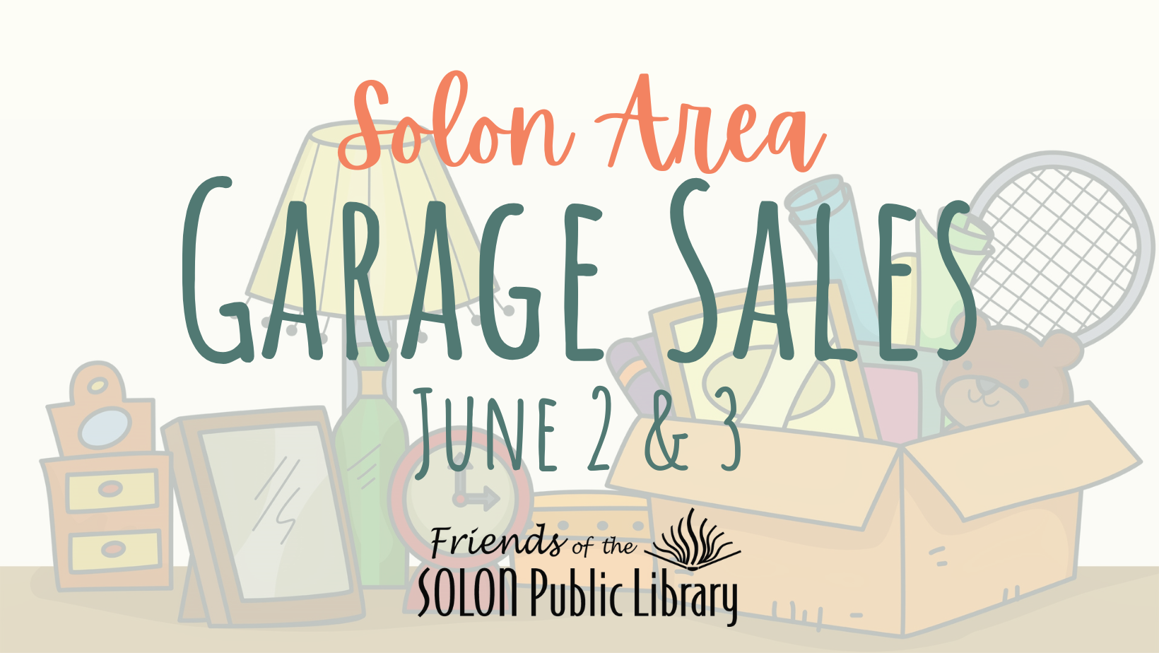 Solon Area Garage Sales, June 2nd and 3rd, 2023